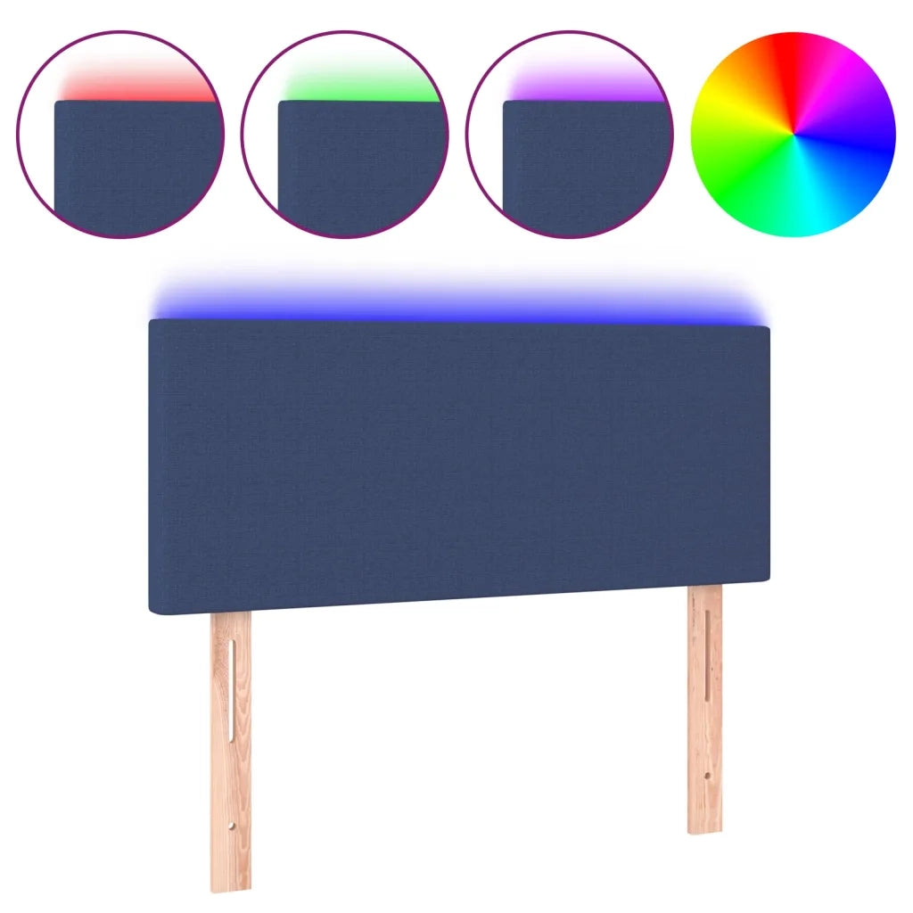 Testiera a LED Blu 80x5x78/88 cm in Tessuto 3121312