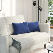 Cuscini da Divano 2 pz-Set di 2 Cuscini per Sofa Blu Polizia 50 x 30 cm Tessuto in Cords