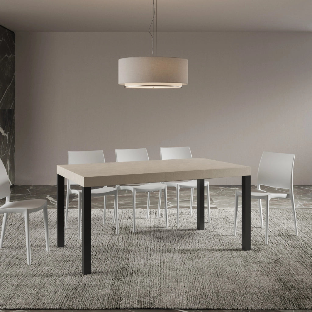 Tavolo allungabile 90x160/420 cm Every cashmere gambe antracite