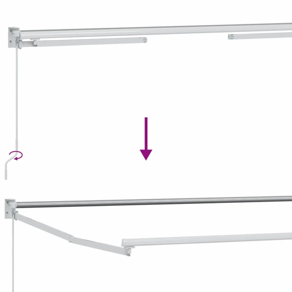 Tenda retrattile manuale Blu e Bianco 4 x 2 m 3418923