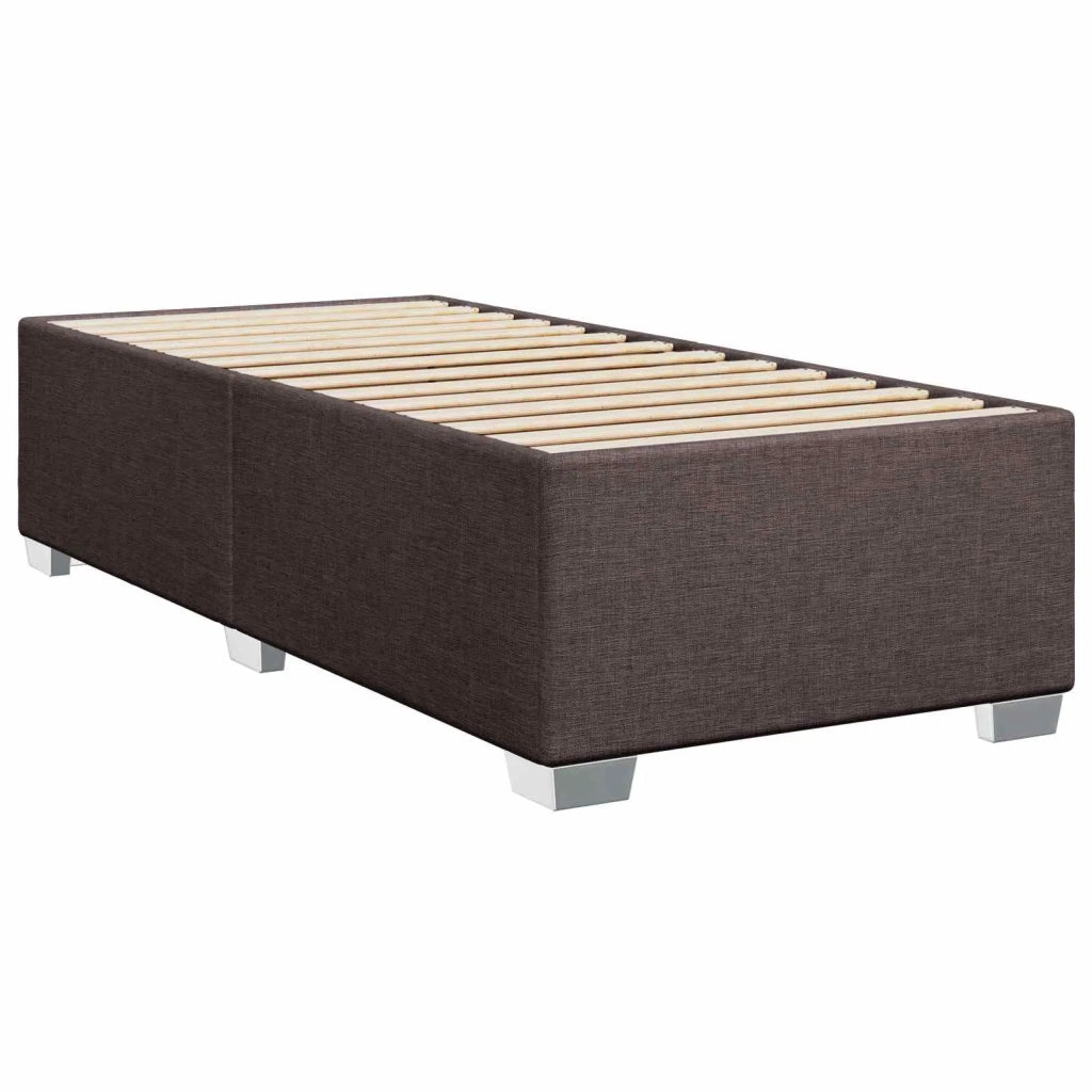 Letto con Box Spring, Materasso e LED Marrone Scuro 90 x 200 cm 3451850