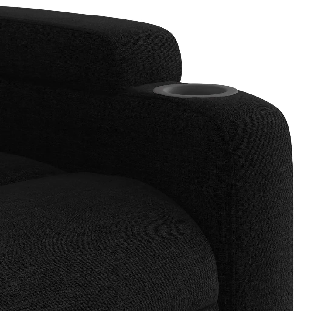 Poltrona reclinabile in tessuto nero 3205610