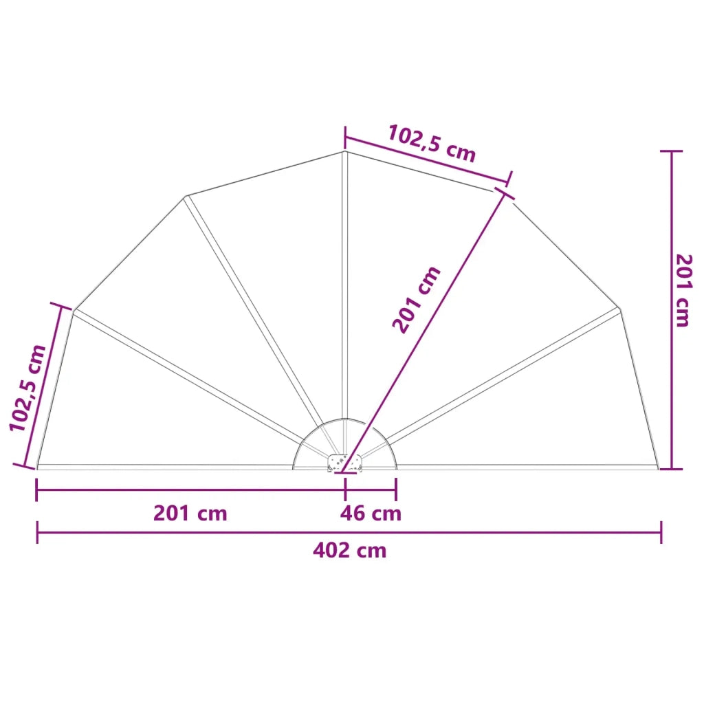 Schermo di Privacy per Balcone Ø 400 cm Poliestere Marrone 42037152