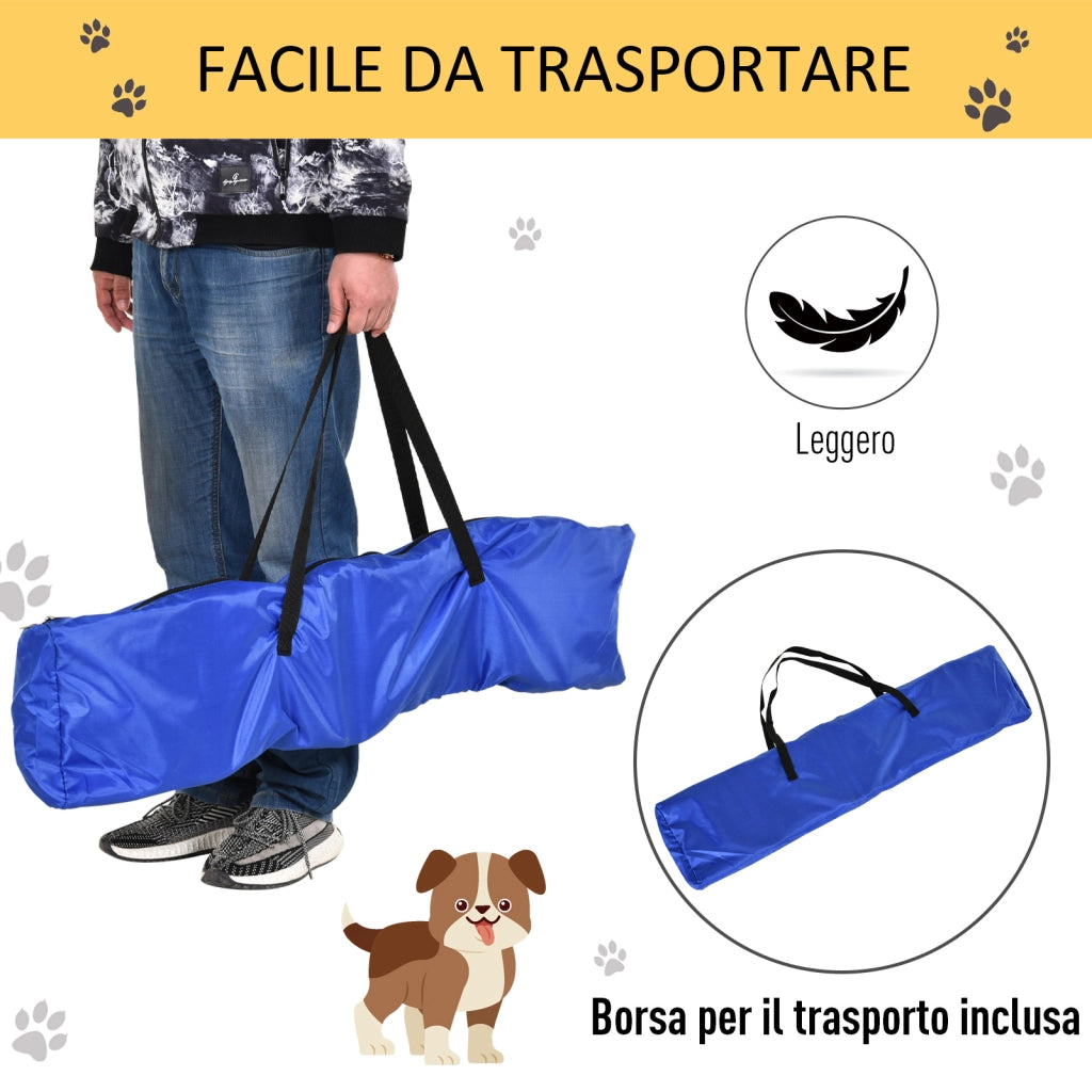 Set Agility Dog 3 Esercizi Slalom Ostacoli Anello ¨C Minimal ¨C Giallo e Rosso