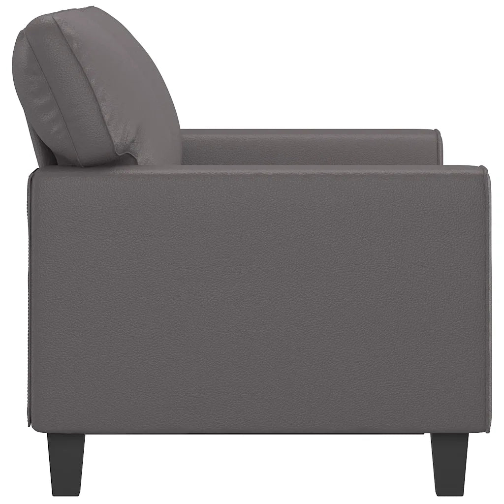 Divano a 2 Posti-Sofa 2 Posti Grigio 120 cm in Similpelle 935514