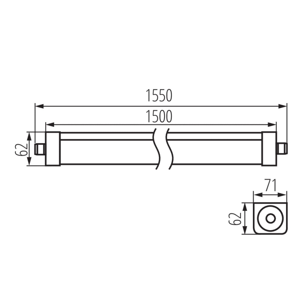 Kanlux STRONG 33171 plafoniera lineare LED 75W IP65