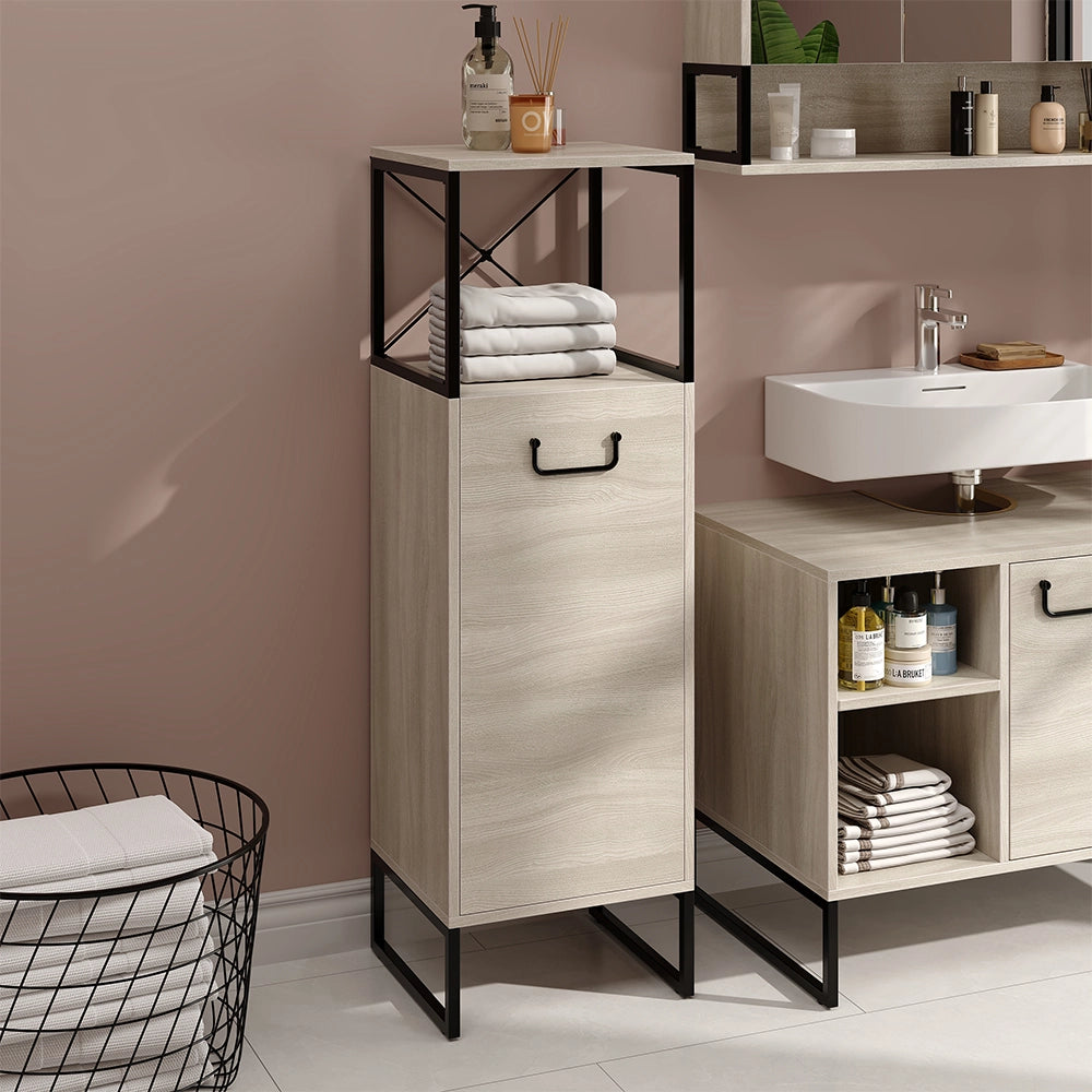 Vicco Mobiletto midi Quercia/nero 36 x 116.5 cm