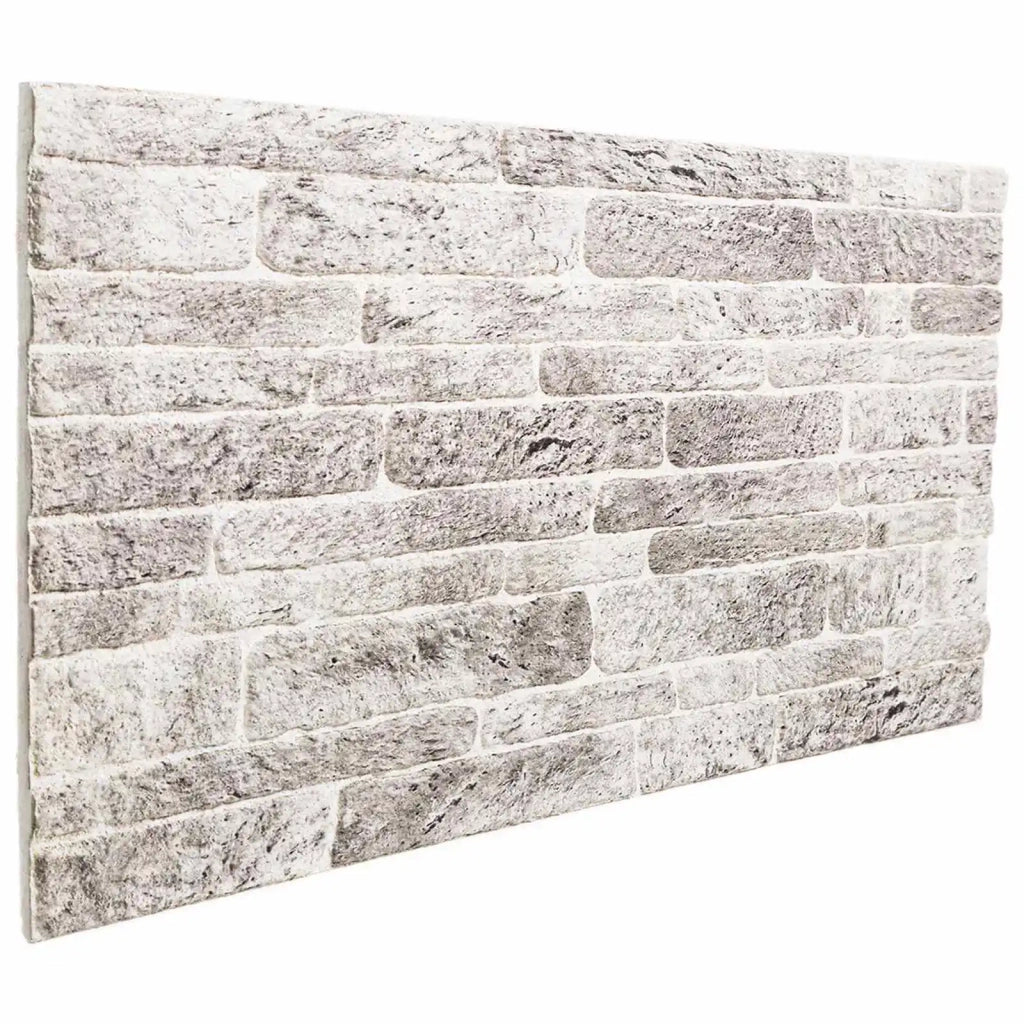 Pannelli da parete 10 pz 100 x 50 cm Grigio chiaro e bianco 42046106