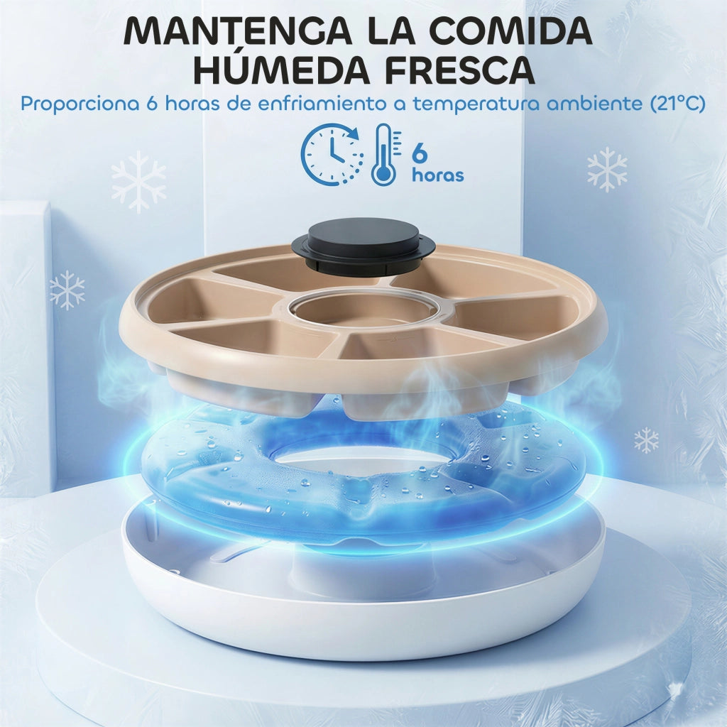 Distributore Automatico Cibo per Cani e Gatti ¨C Xylo ¨C 6 Scomparti Timer Programmabile con Display LED