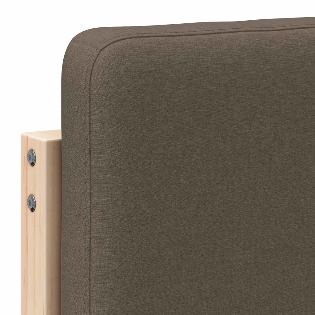 Testiera imbottita-Testiera con Cuscini-Testata Marrone e taupe 140 cm Pino massello 996782