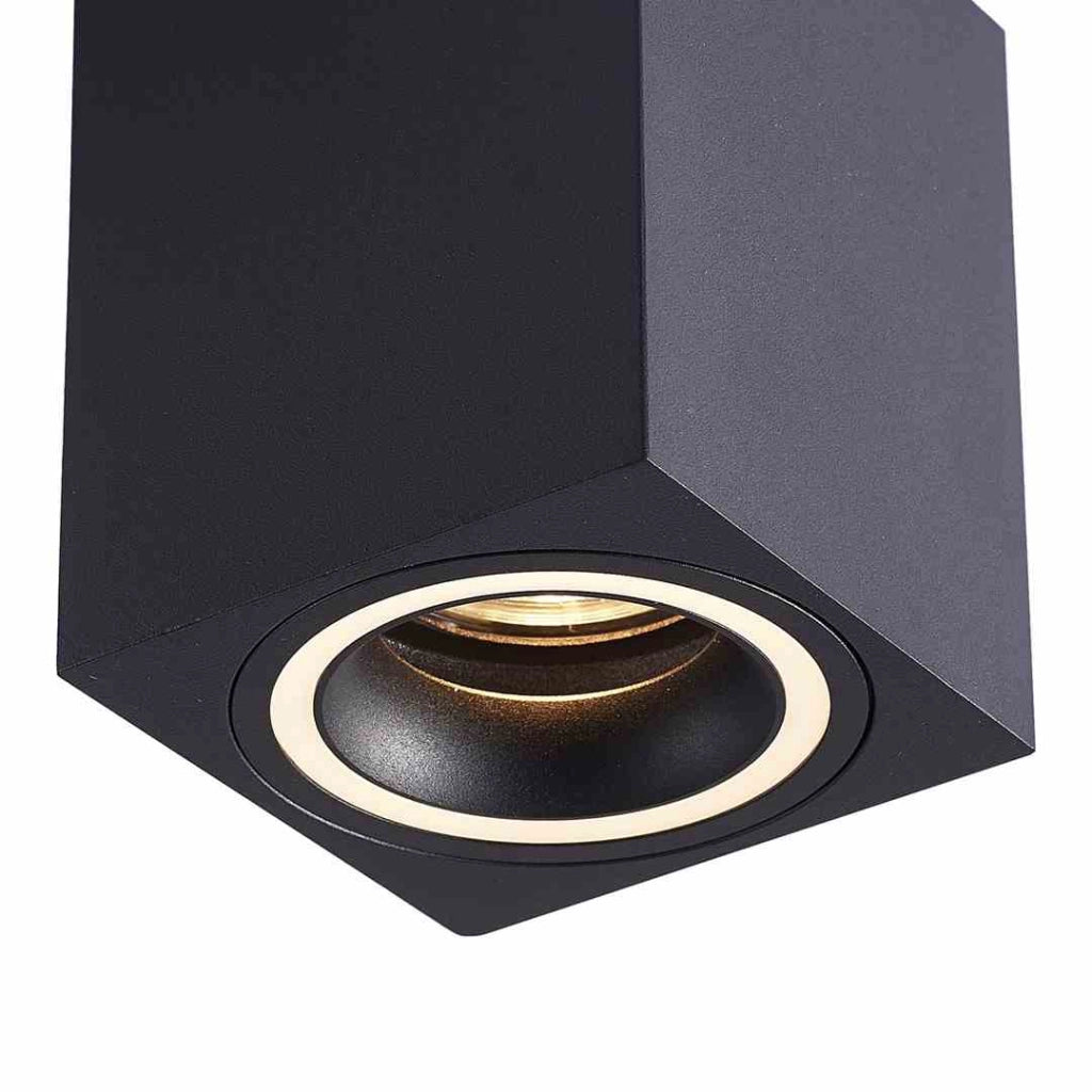 Faretto soffitto Eko-Light BIMA Ring GU10 nero 8cm