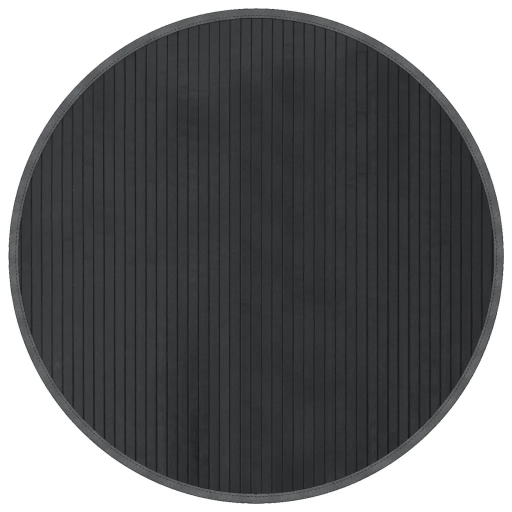 Tappeto del soggiorno | Tappeto Rotondo Grigio 80 cm in Bamb¨´