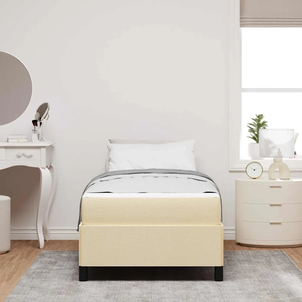Letto a molle Crema 80 x 200 cm Tessuto