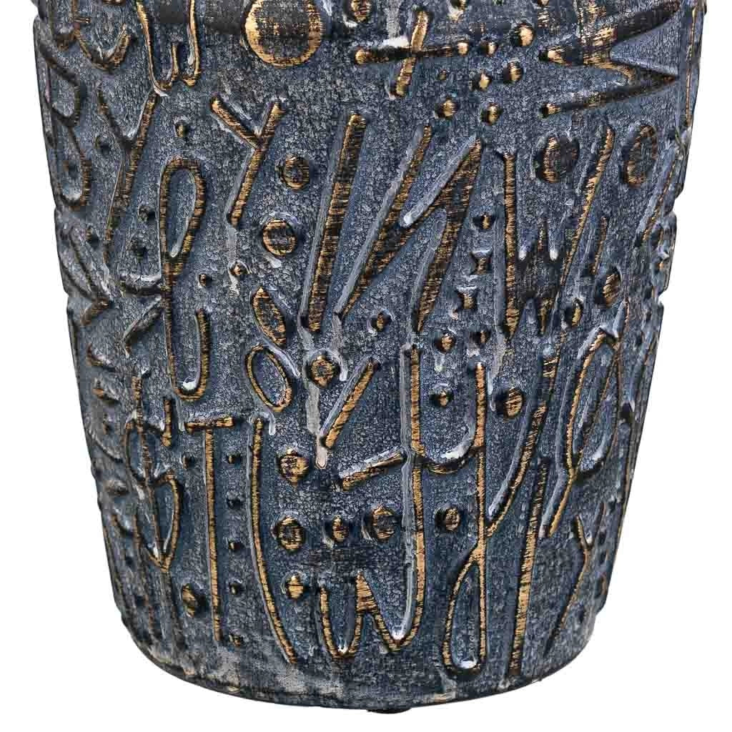 Vaso ceramica grigio, d17,5x40h cm