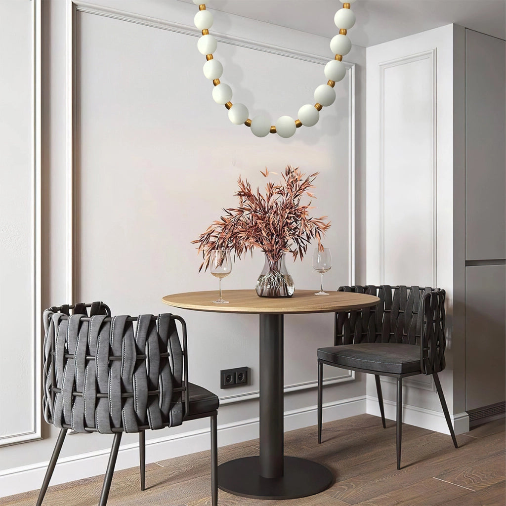 Lampada sospensione Dorado Rope 4m oro sfere LED CCT