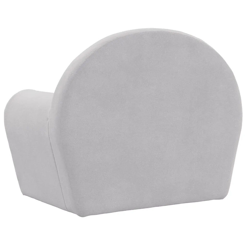 Divano per Bambini Grigio Chiaro in Morbido Peluche 356981