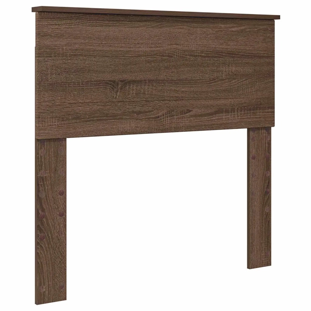 Letto con Contenitore con testiera Rovere Marrone 75 x 190 cm
