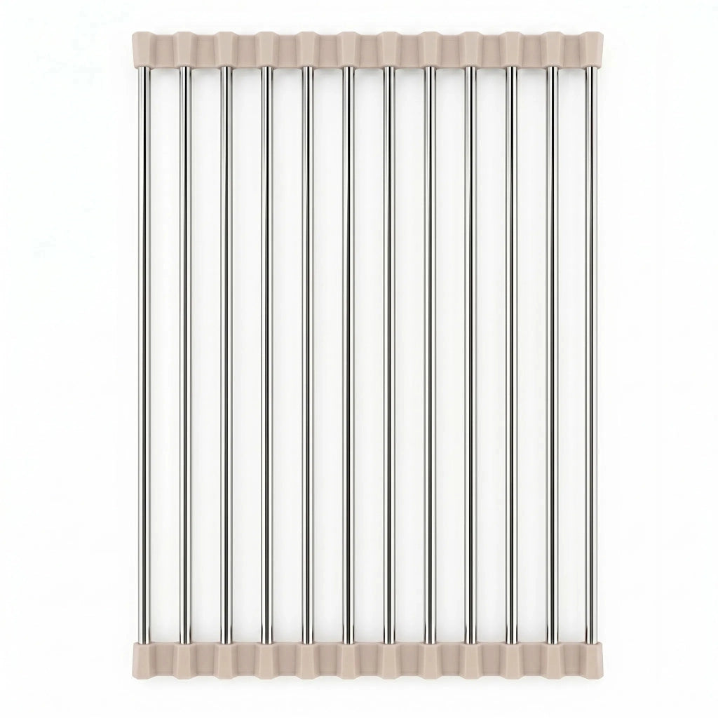 Scolapiatti Arrotolabile Per Lavello Rea P12298b Beige