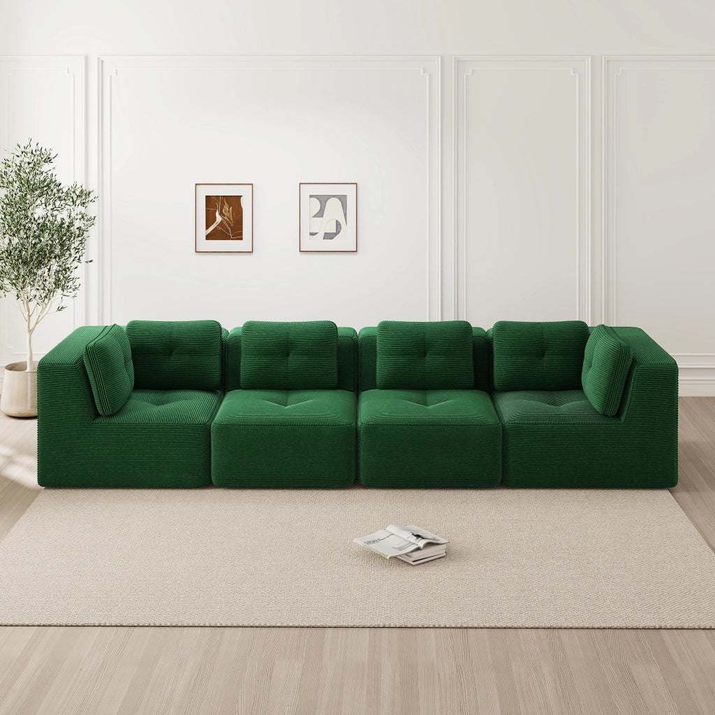 Senza braccioli divano modulare - Zephmum - Verde, comodo, antiscivolo