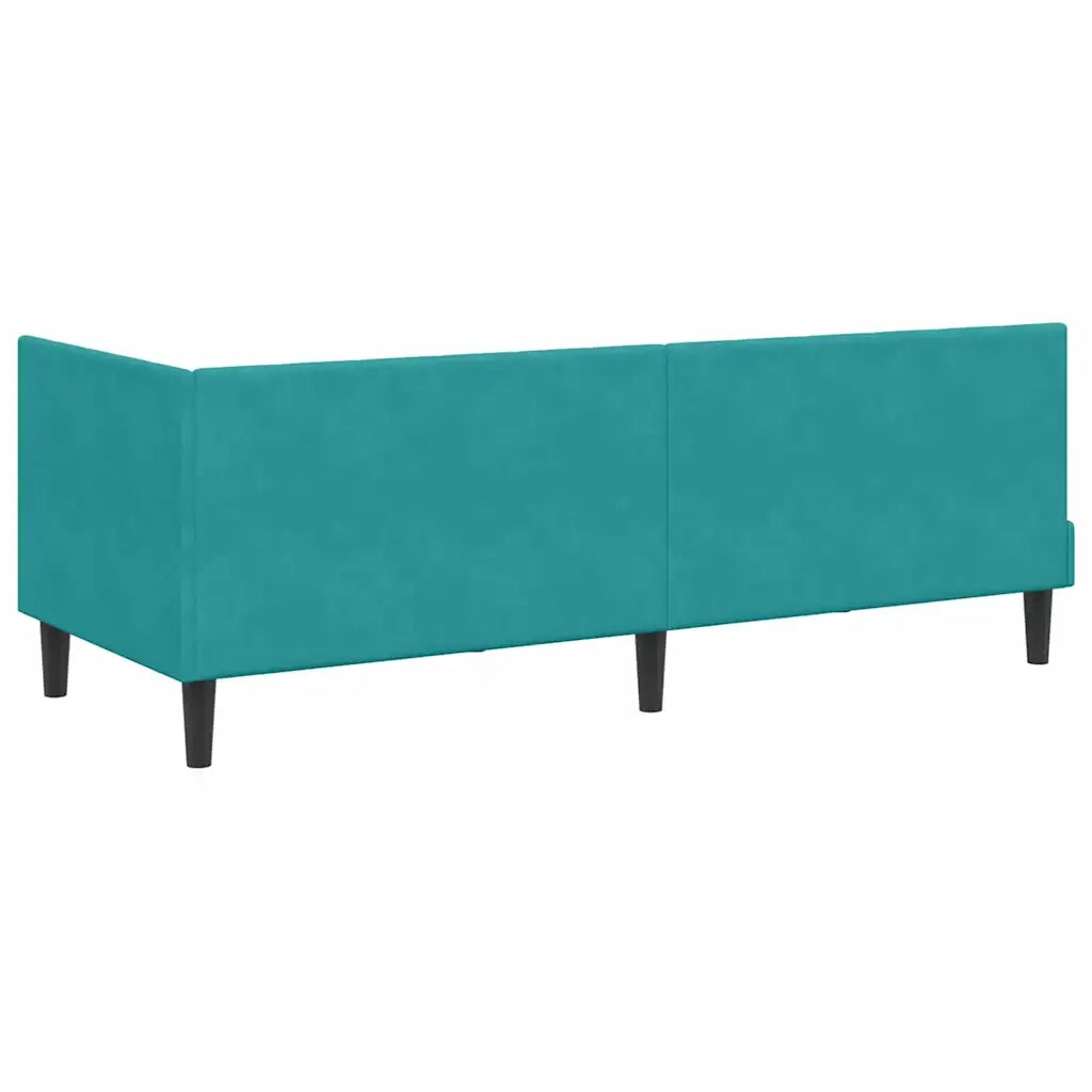 Struttura Letto Angolare con Materasso 2 pcs Turchese Velluto 3393886