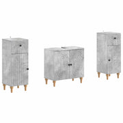 Set di Armadi da Bagno da 2 Pezzi ALKMAAR Grigio Cemento 3417993