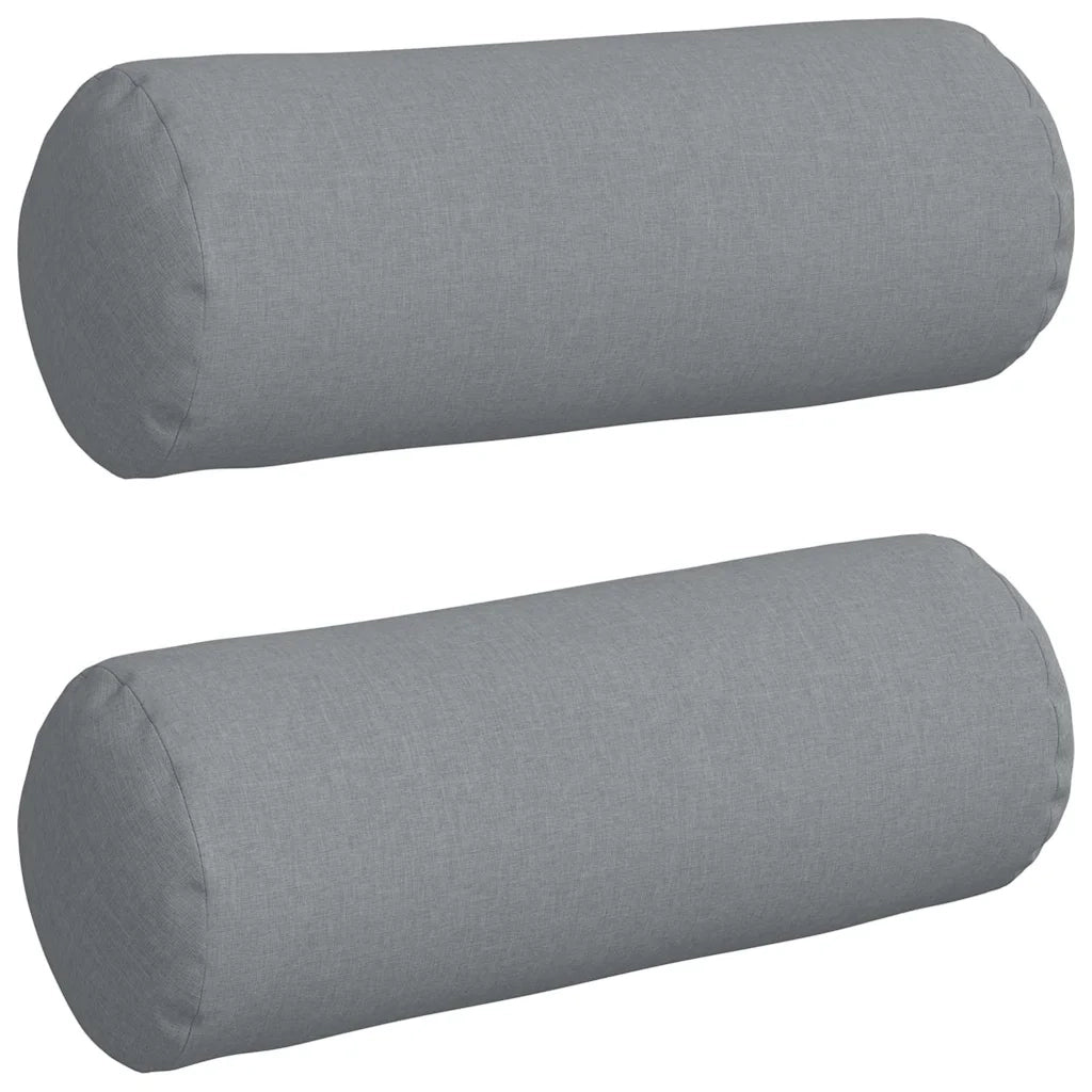 Cuscini a rullo 2 pz | Cuscini per sedie Grigio chiaro ? 25 x 70 cm Tessuto