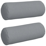 Cuscini a rullo 2 pz | Cuscini per sedie Grigio chiaro ? 25 x 70 cm Tessuto