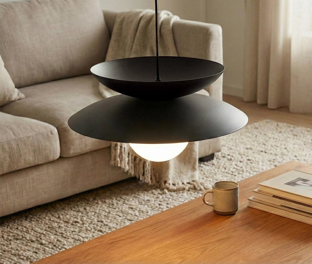 Lampada sospesa NAGOYA Japandi nera 1xG9 Emibig