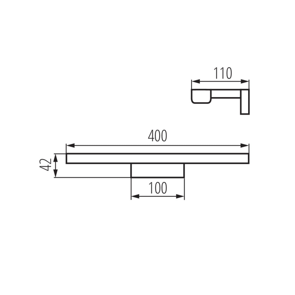 Applique specchio Kanlux Asten LED 8W 4000K IP44 nero