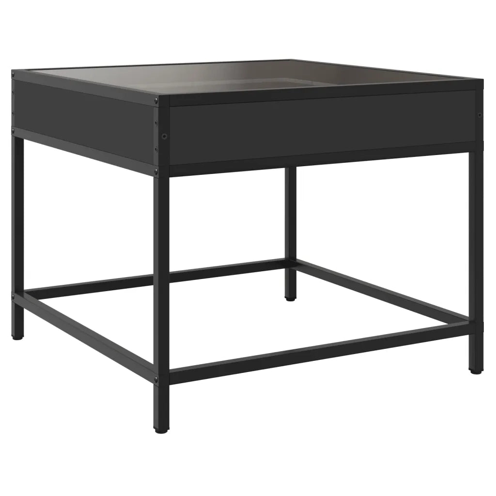 Tavolino da Salotto con LED Infinity Nero 50x50x41 cm 847677