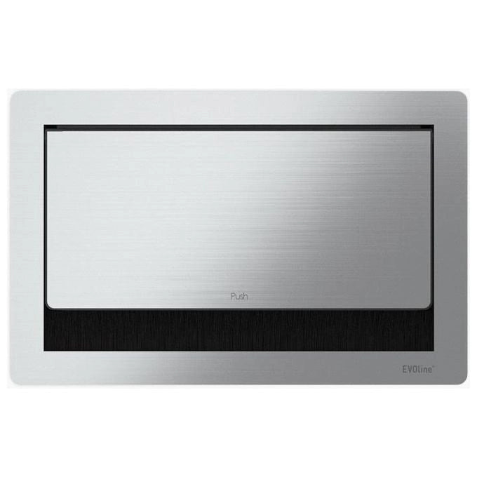 EVOline FlipTop Push M prolunghe e multiple 3 m 4 presa(e) AC Interno Nero, Acciaio inossidabile