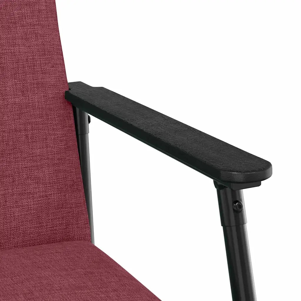 Poltrona | Sedia Relax Rosso Vino Tessuto