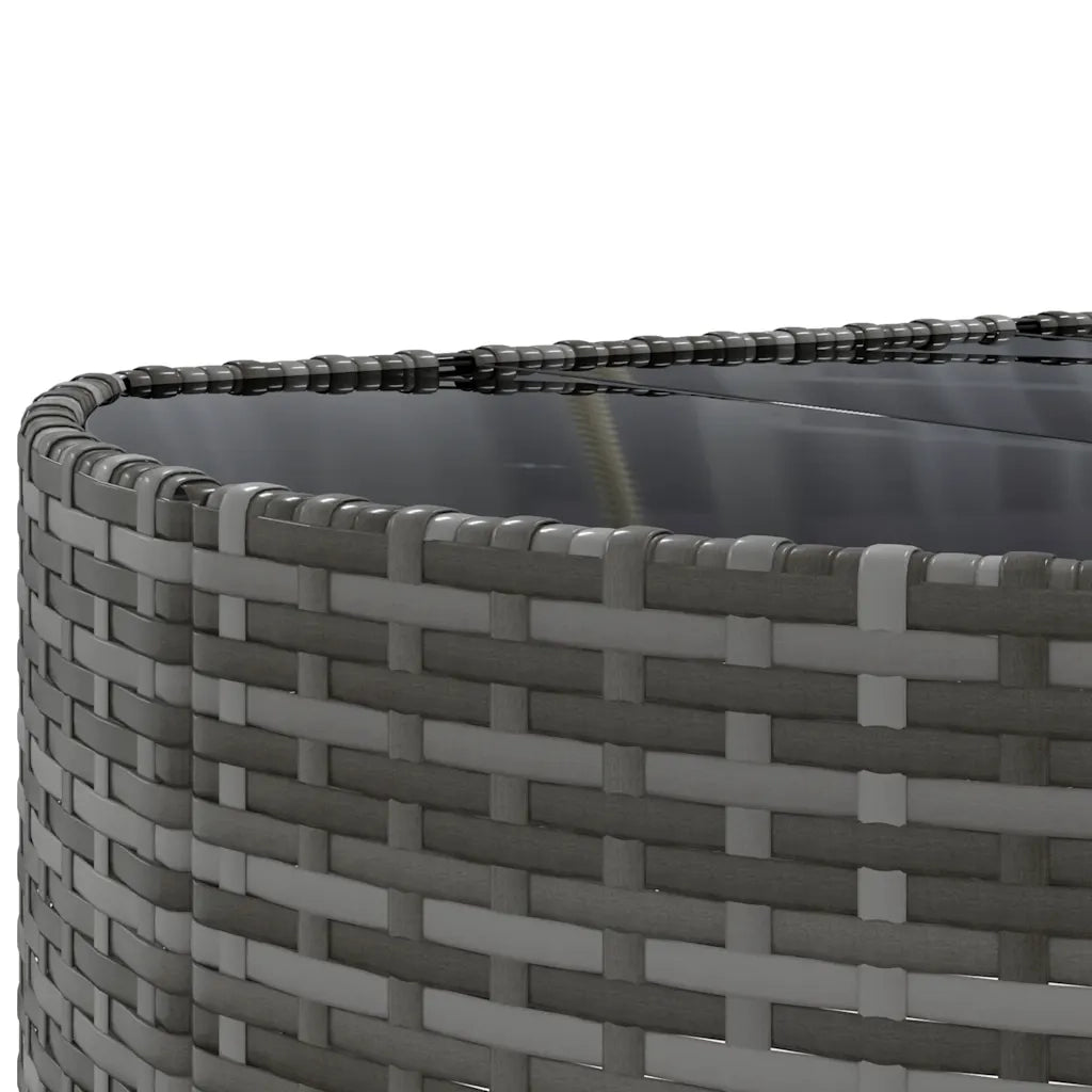 Set Divani da Giardino 4 pz con Cuscini in Polyrattan Grigio 3308367