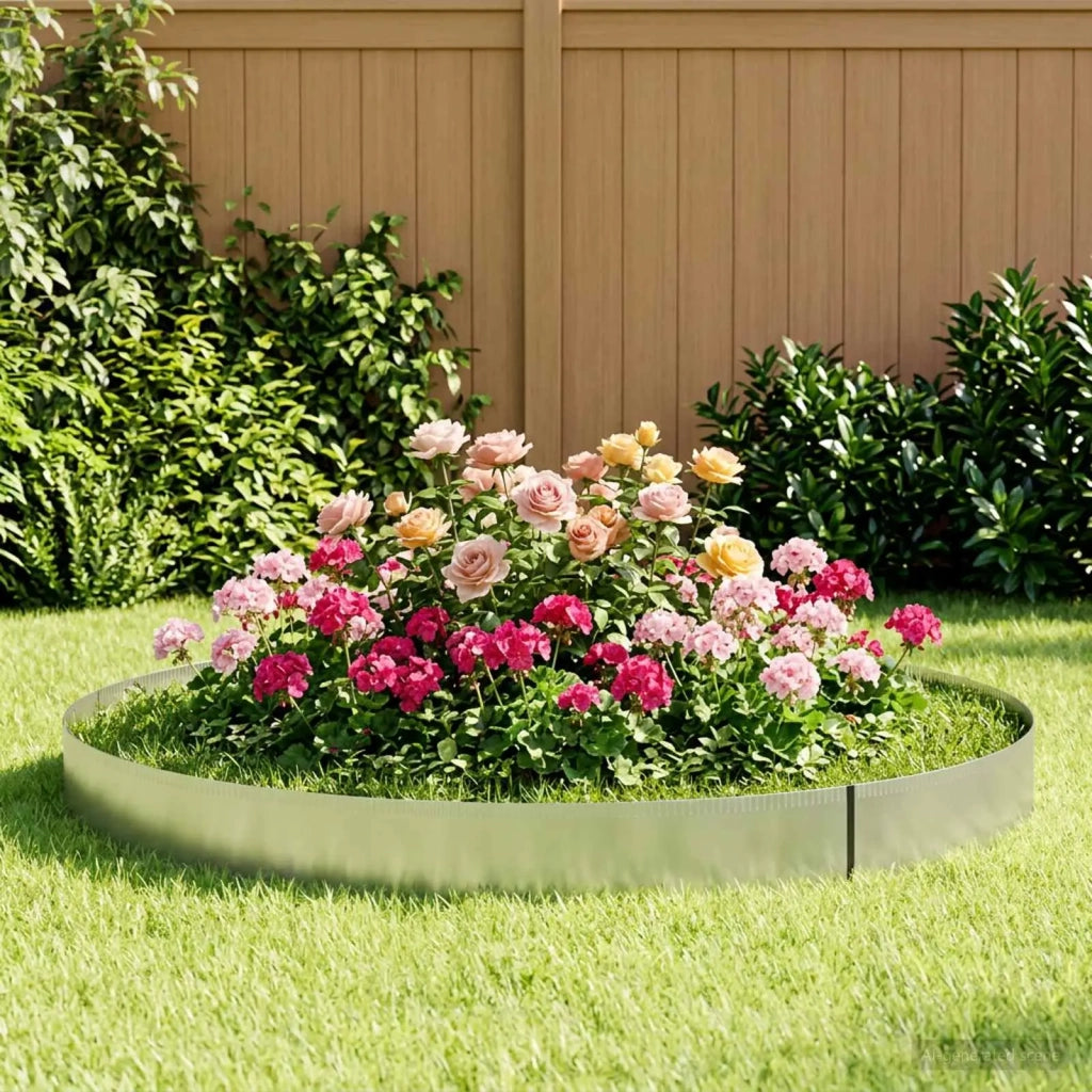 Bordura per Prato 10 m x 20 cm Acciaio zincato Argento 42030376
