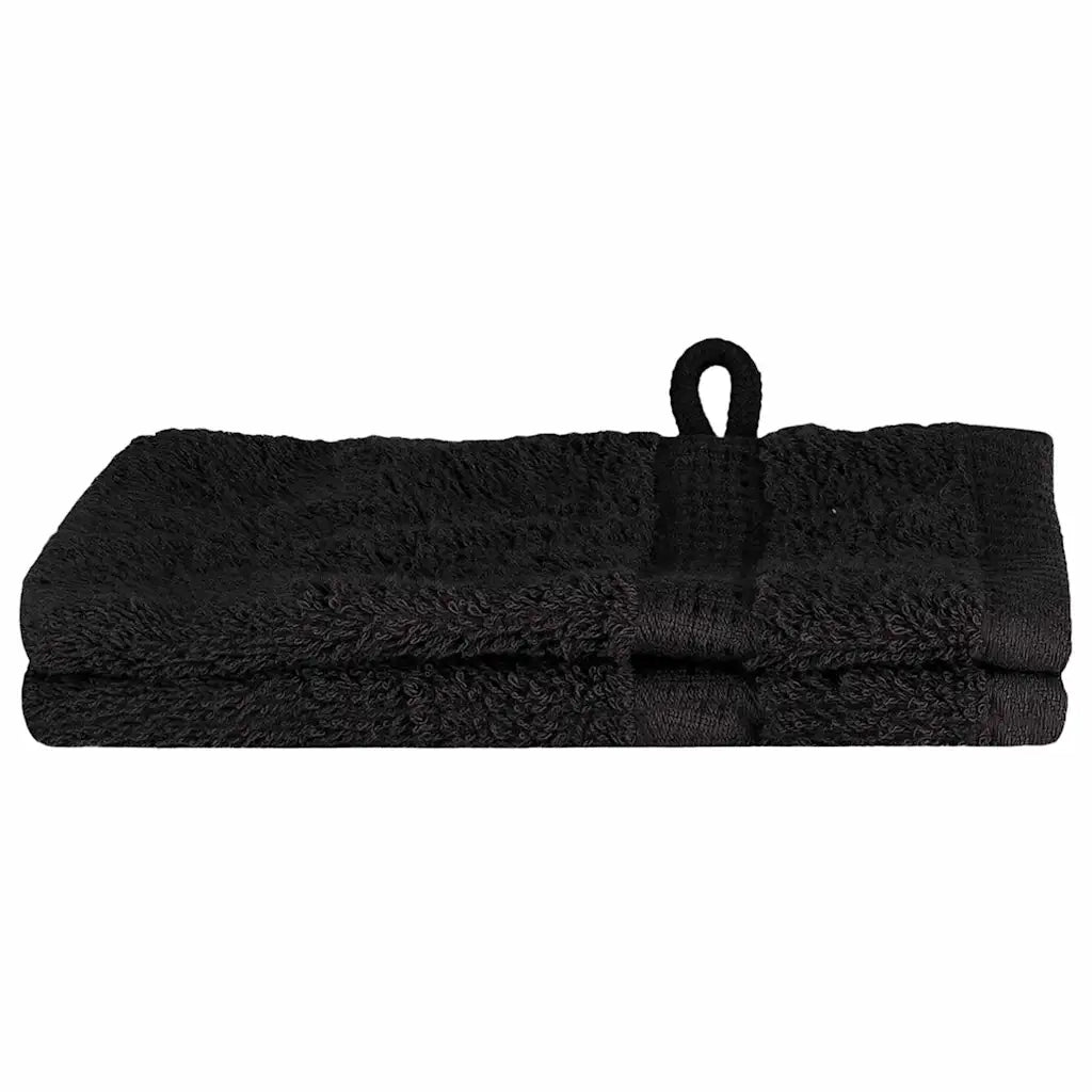 Asciugamano per Ospiti SOLUND 2 pcs Nero 15 x 21 cm 550 gsm 137416