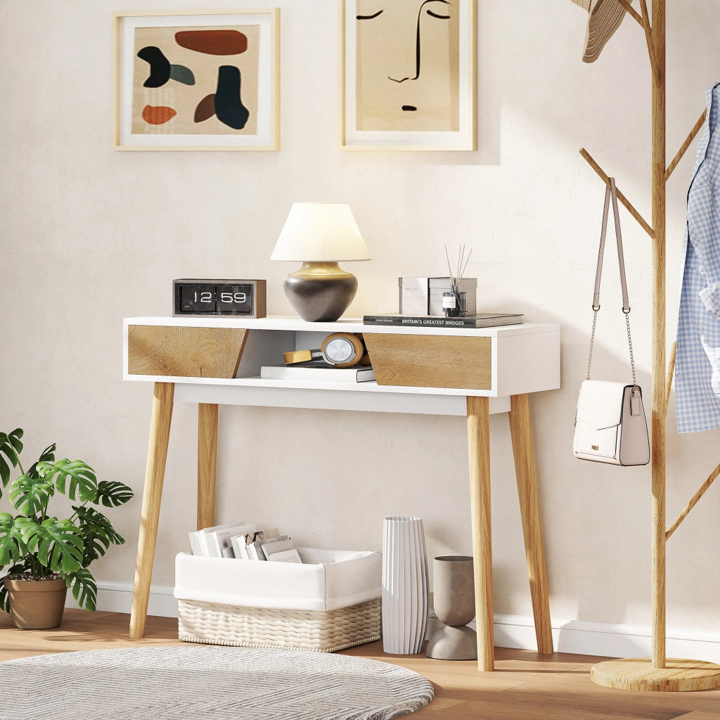 Consolle Ingresso con 2 Cassetti ¨C Xylo ¨C Legno Bianco