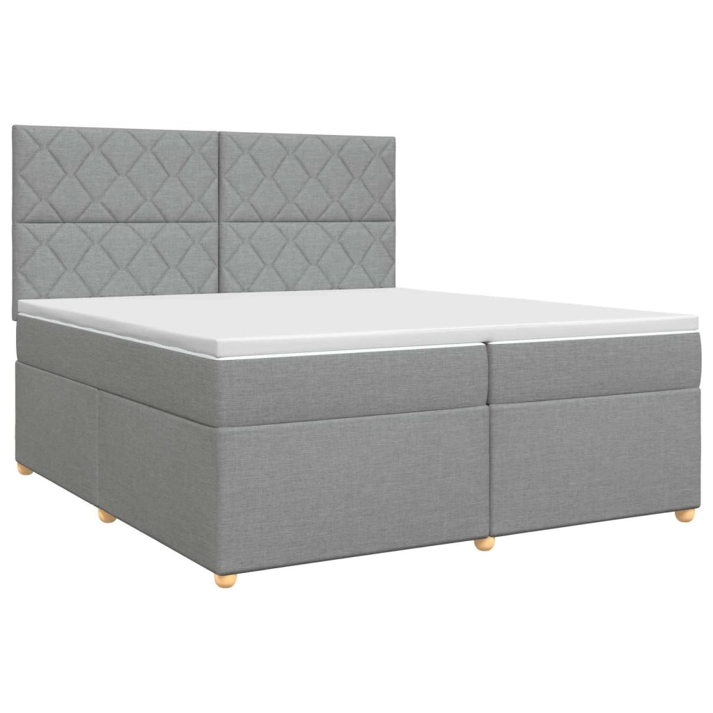 Letto box spring con materasso Grigio Chiaro 200 x 200 cm 3453970