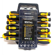 Trade Shop - Kit Set Da 44 Pezzi Cacciaviti Torx Esagonali Punte Inserti Bussola -
