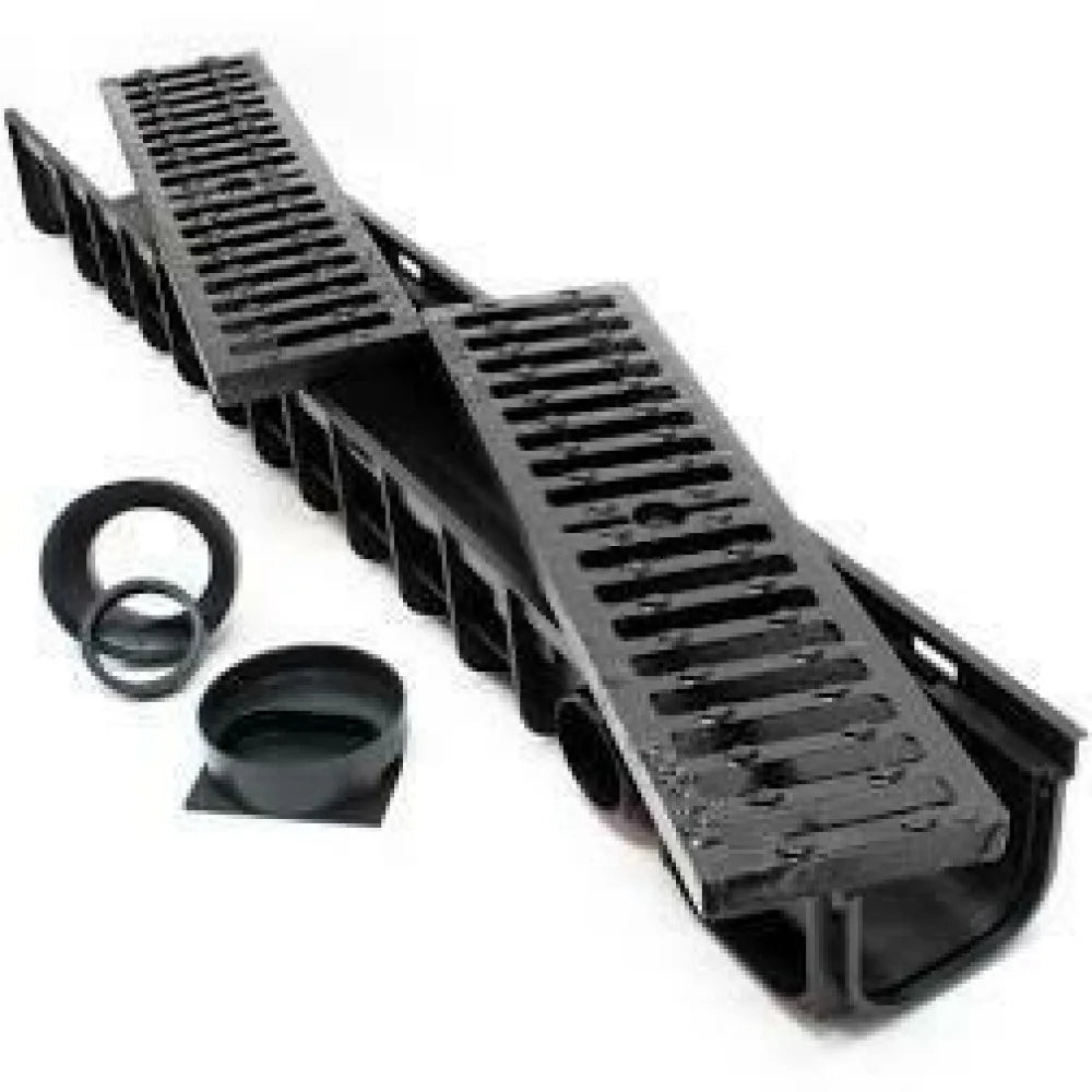 Canaletta Pp Nera 13X100 H.7,5 Con Griglia Ghisa (2Pz) C250 B08X