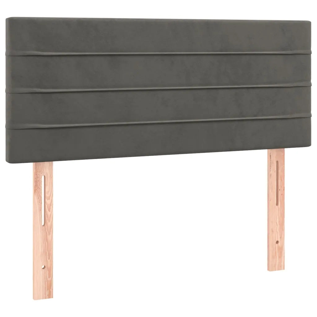 Letto a Molle con Materasso e LED Grigio Scuro 120x200 cm