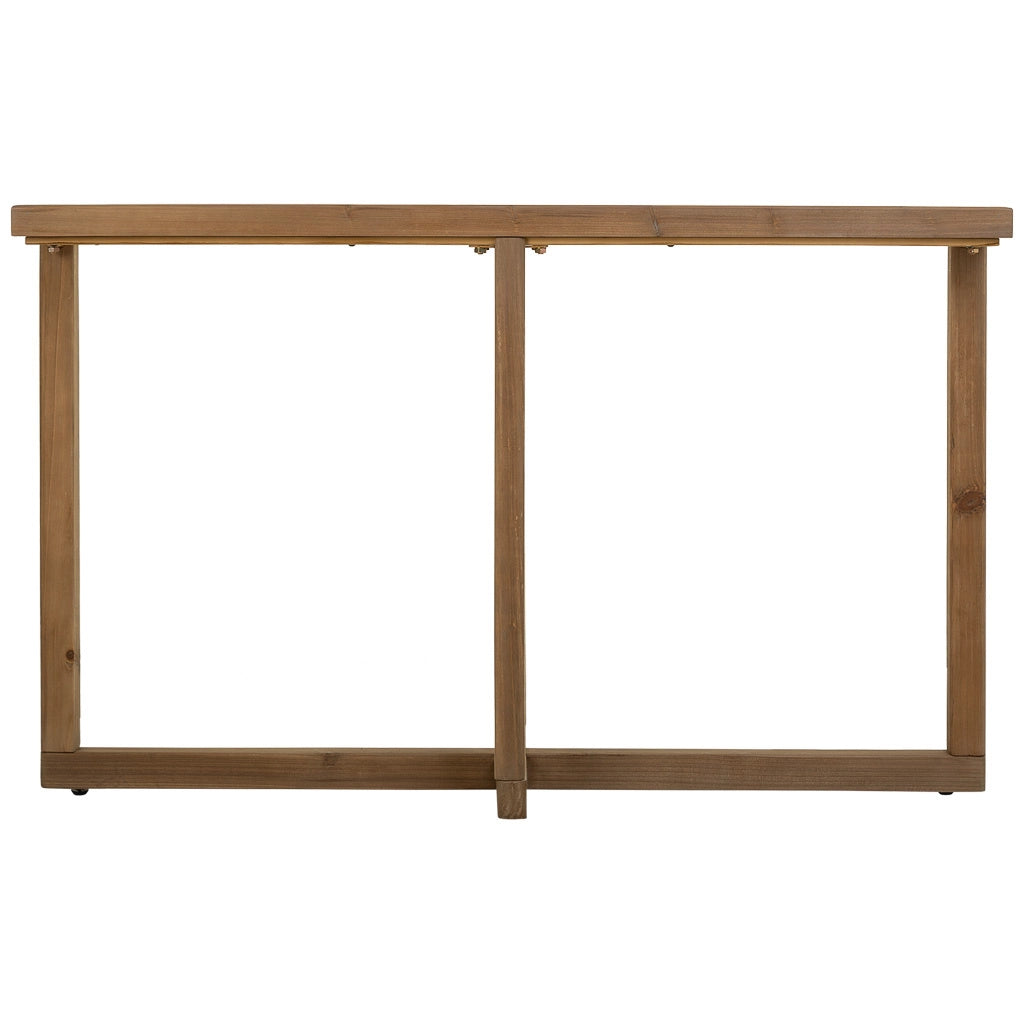 Console in legno e vetro marrone 120x33x75