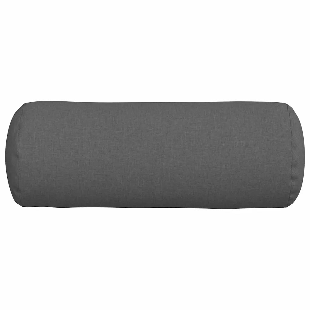 Cuscini a rullo 2 pz | Cuscini per sedie Grigio scuro ? 25 x 70 cm Tessuto