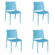 Sedia altea in plastica colore azzurro modello confort x 4