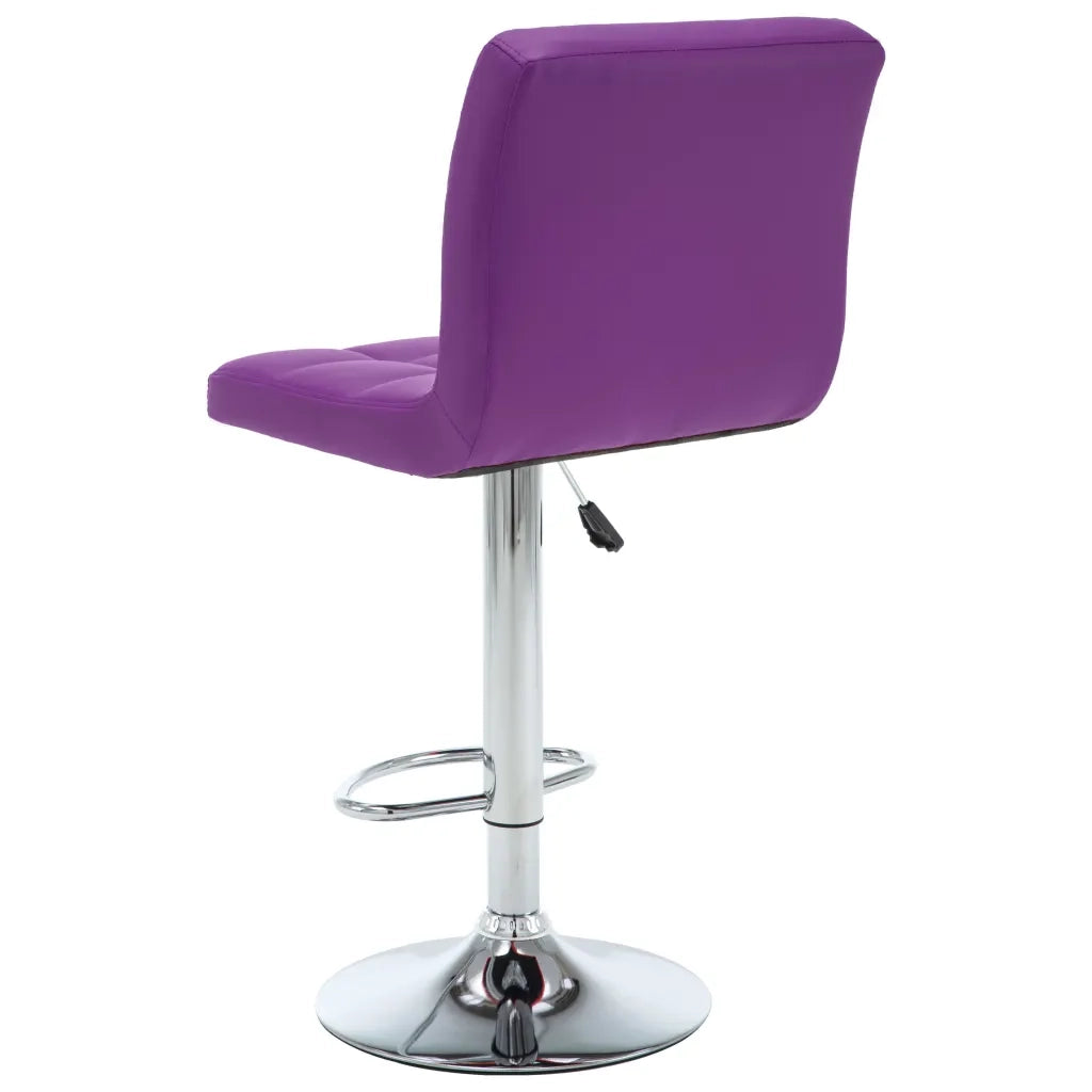 Sgabelli da Bar 2 pz Viola in Similpelle 323641