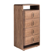 Chiffonier in noce e PVC nero