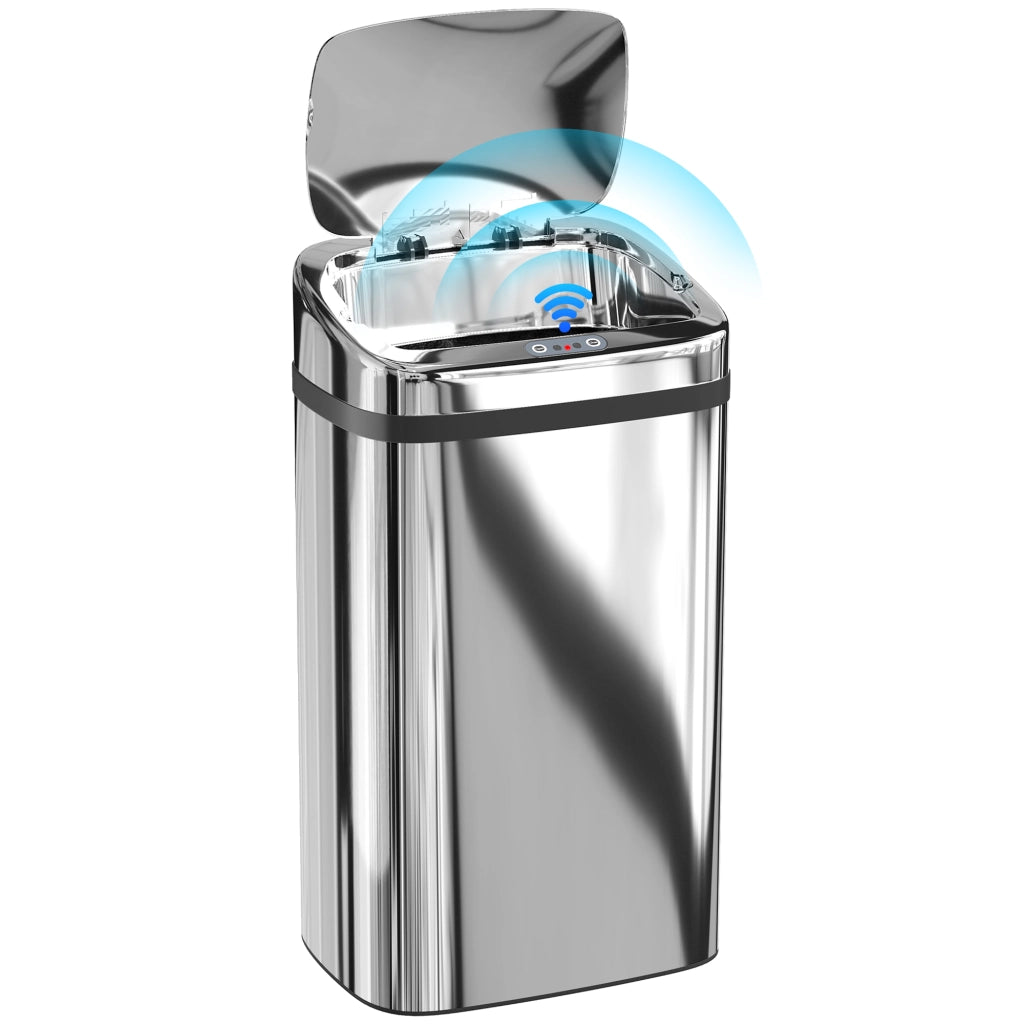 Pattumiera Automatica 30L ¨C Xylo ¨C Sensore Apertura, Argento, 33x25x57.5cm