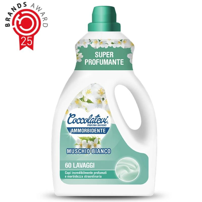 COCCOLATEVI AMMORBIDENTE MUSCHIO BIANCO 60 LAVAGGI EFFICACE E SUPER PROFUMANTE 3LT