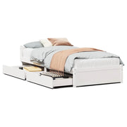 Letto singolo | Letto per adulti | Letto senza Materasso Bianco 90x190 cm in Legno Massello Pino