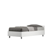 BS COM Letto singolo contenitore 80x190 bianco frassino