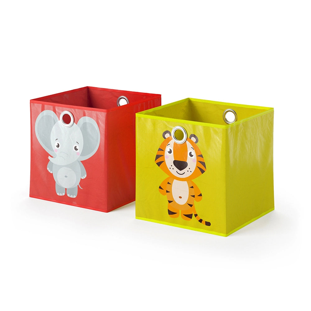 Vicco Scatola pieghevole Rosso/Giallo 30 x 30 cm Set di 2